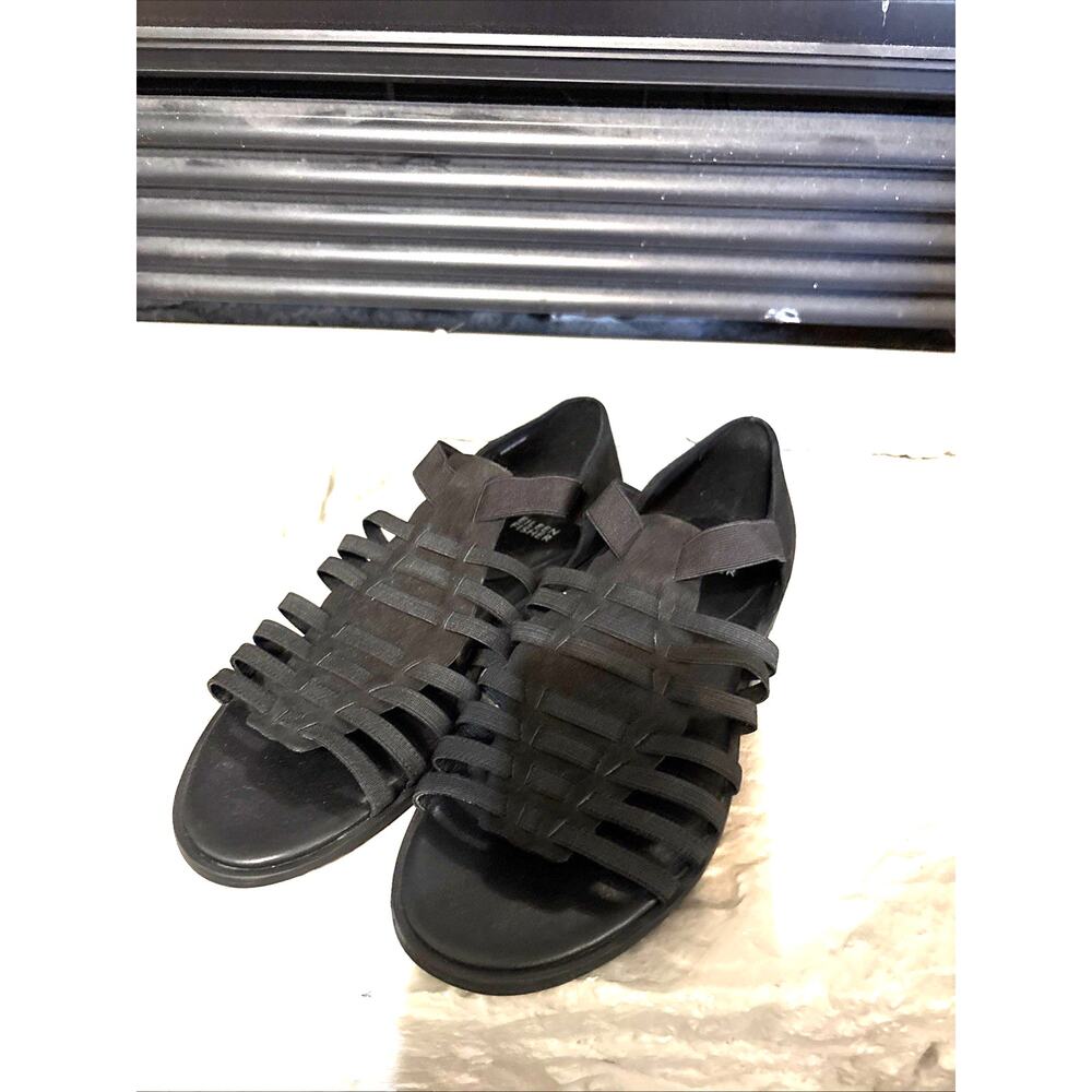 Eileen Fisher Rato Strappy Gladiator Black Size 9 Minimalist Dressy Norm